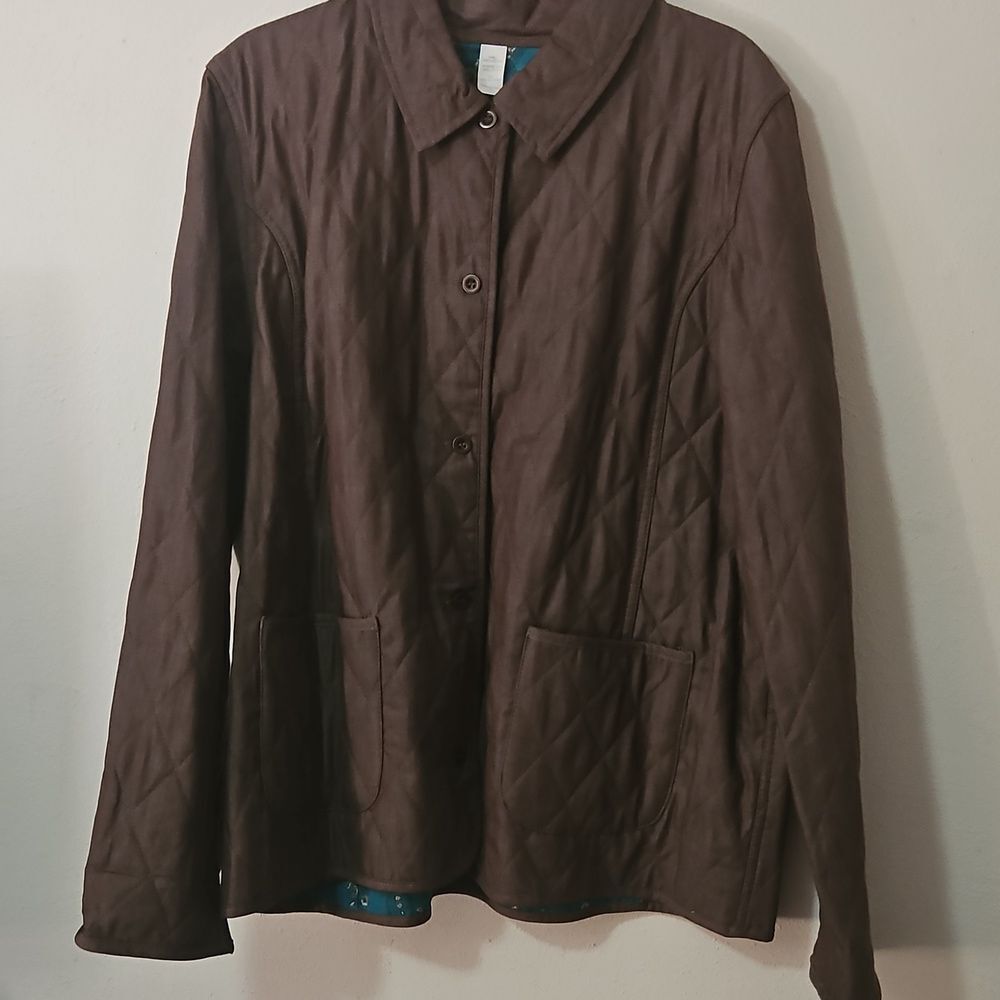 Qvc brand reverse quilt jacket L New
